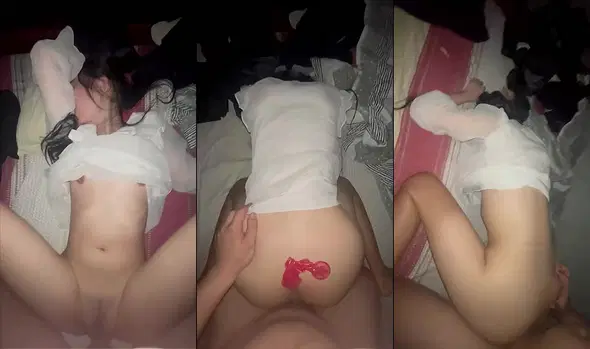 Lúc em sướng anh lén cởi bao ra chơi trần xuất tinh ngập bướm em cũng chịu